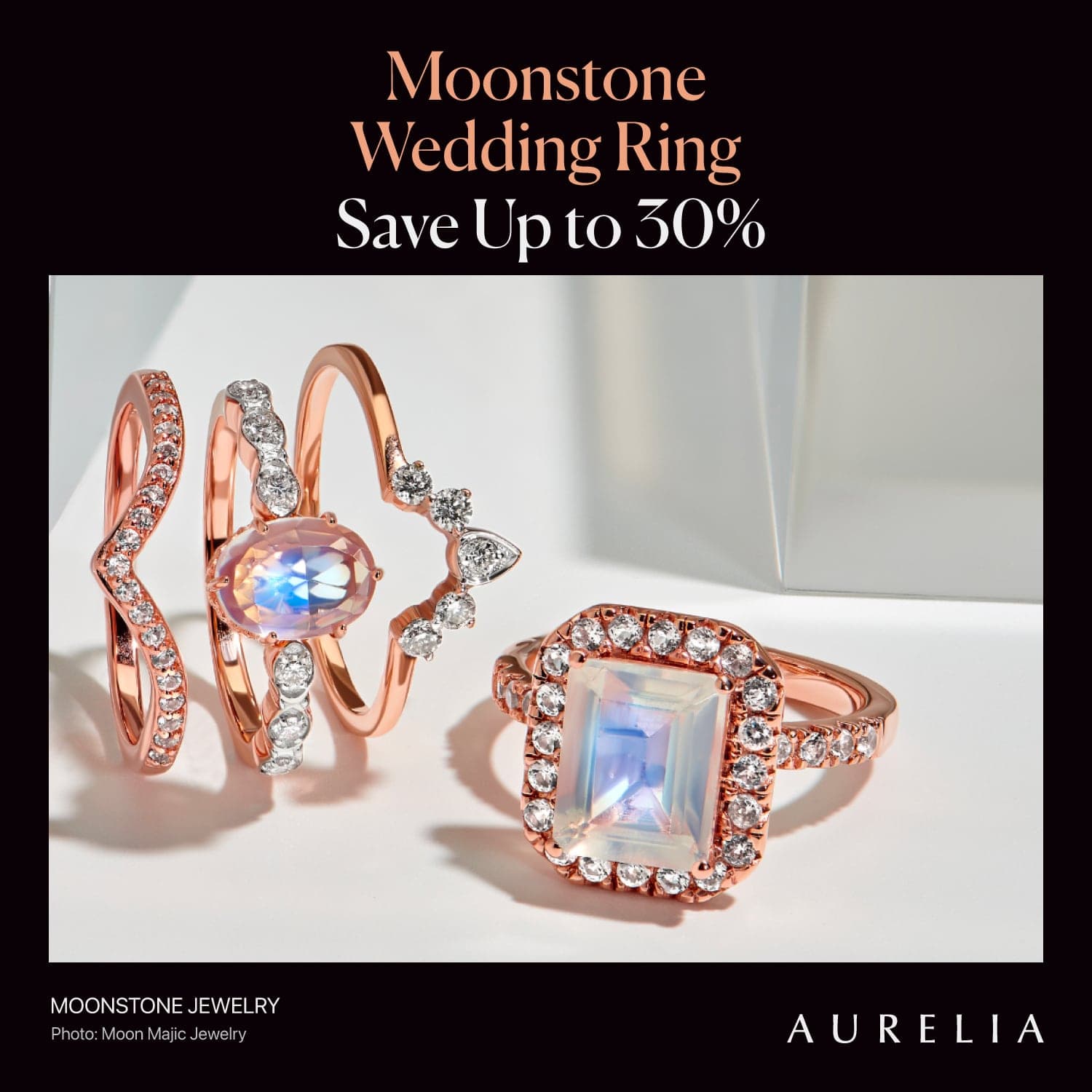 Discover the Enchanting Moonstone Wedding Ring – Save Up to 30% on Stunning Designs!