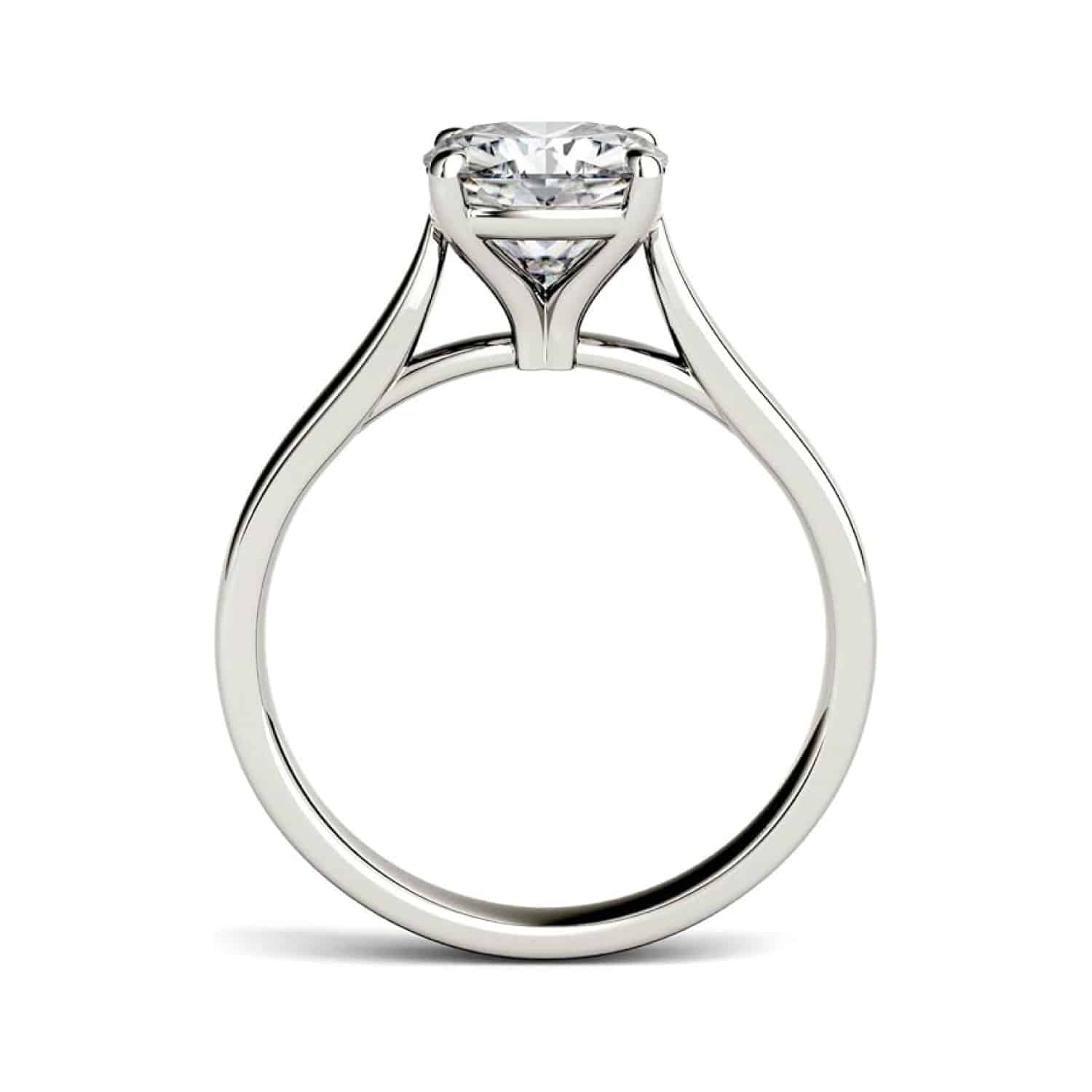 Charles & Colvard Created Moissanite 7.5mm Cushion Cut Solitaire Engagement Ring for Women view 3
