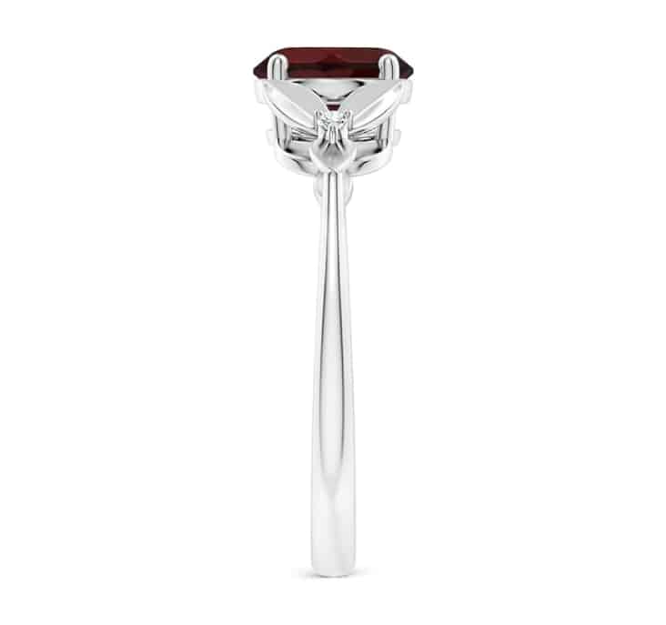 Natural Garnet Solitaire Ring view 3