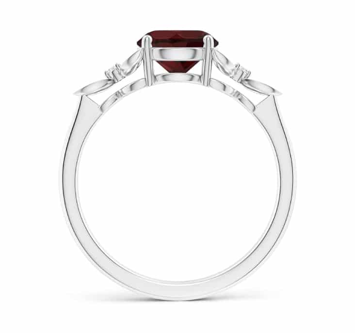 Natural Garnet Solitaire Ring view 4