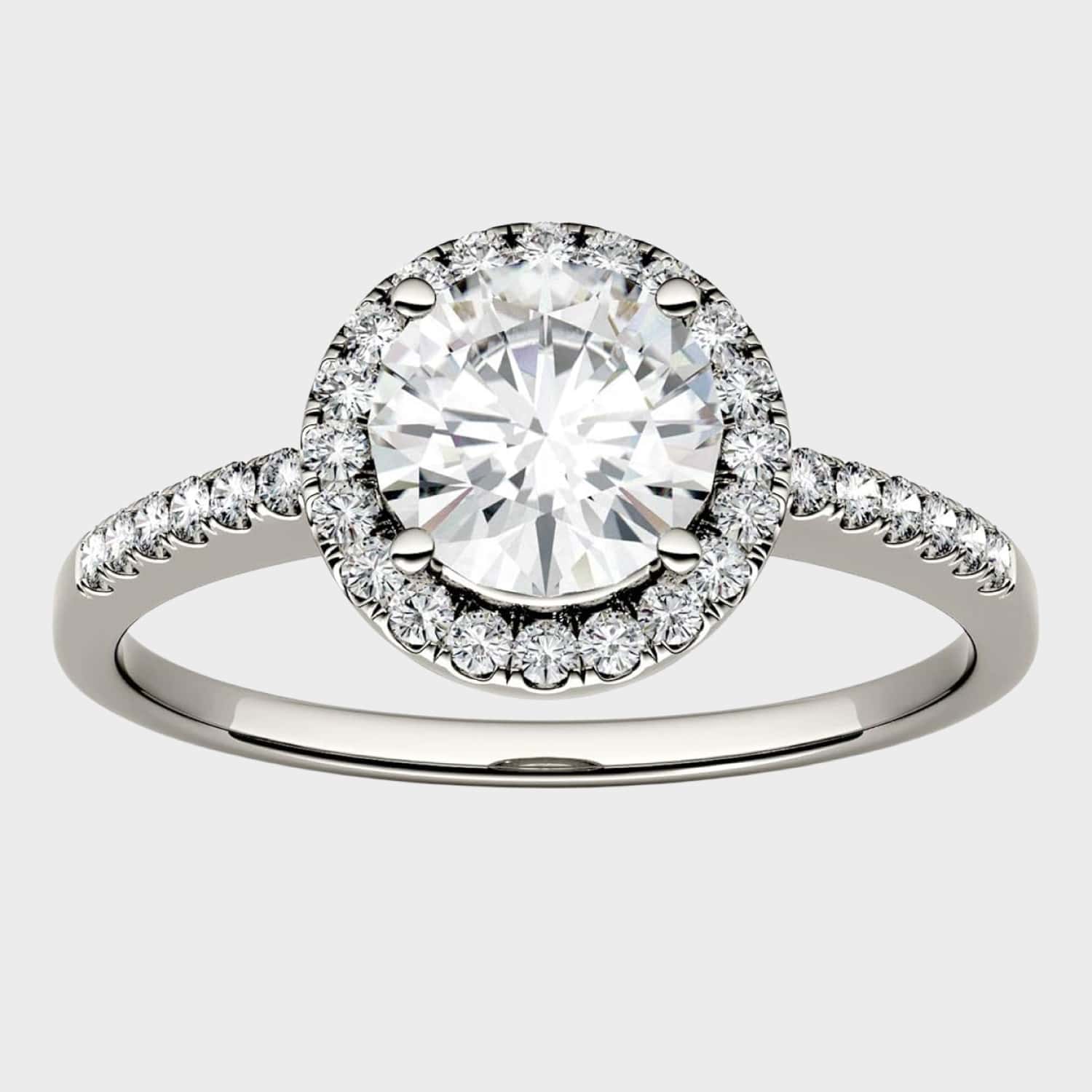 Charles & Colvard Created Moissanite 6.5mm Round Cut Engagement Ring