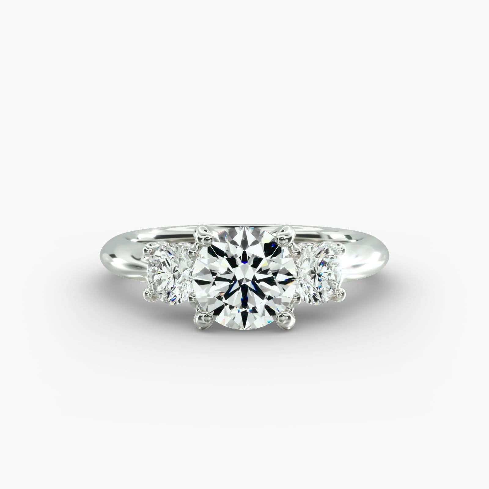 Pear Shaped 3 Stone Engagement Rings with Floral-Inspired Design