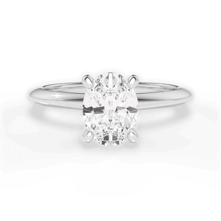 Discover Milena Solitaire engagement rings below $1000. Sleek 14K white gold design paired with an oval diamond. Free engraving at Ritani.